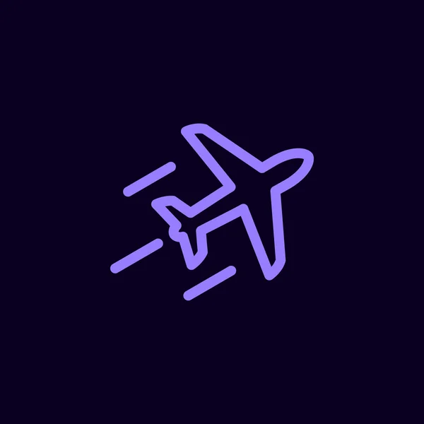 Plane flat Icon — Stock Vector