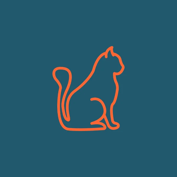 猫の web アイコン — ストックベクタ