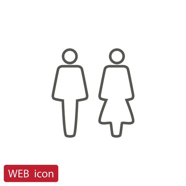 WC szimbólum ikon. — Stock Vector