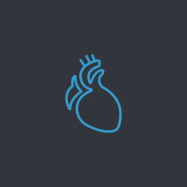 Icon heart organ — Stock Vector