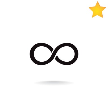 Infinity düz simgesi 
