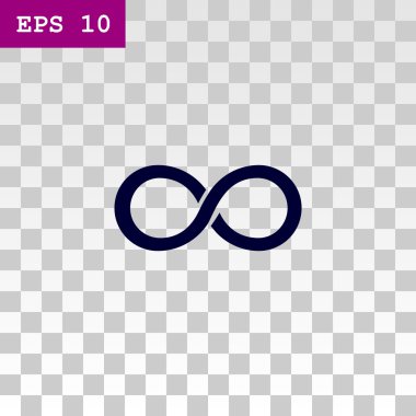 Infinity düz simgesi 