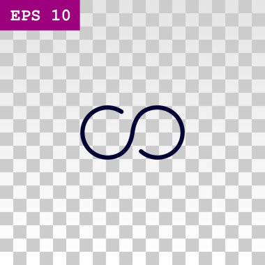 Infinity düz simgesi 