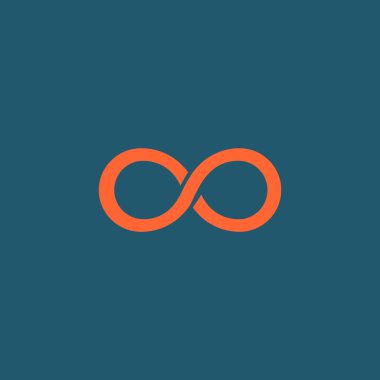 Infinity düz simgesi 