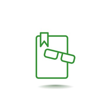 Kitap ve gözlük simgesinin resmi