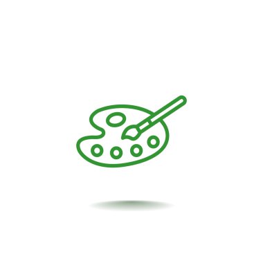 Resim paleti ve fırça simgesini