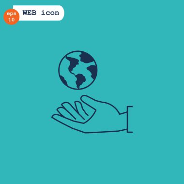 el ele tutuşan dünya simgesi