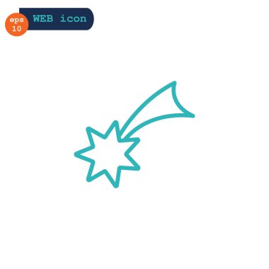 Yıldız Düz Simgesi. 