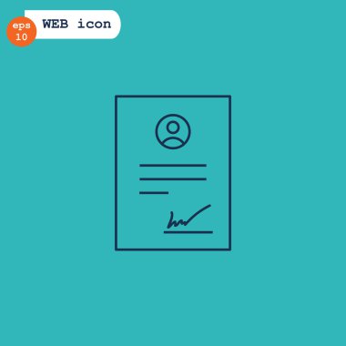 Sözleşmeli Düz Simge. 