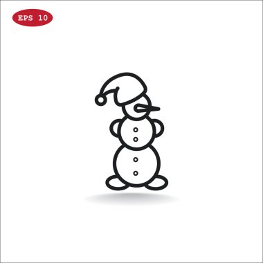 Yılbaşı kardan adam simgesi