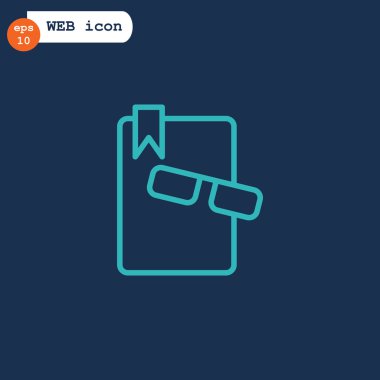 kitap ve gözlük simgesi