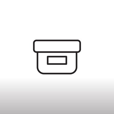 Kağıt gıda konteyner simgesi