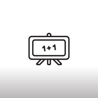 Beyaz tahta simge, düz tasarım