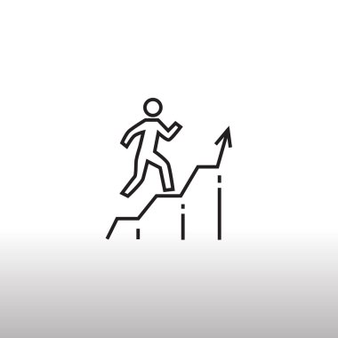 işadamı büyüyen grafik simgesini