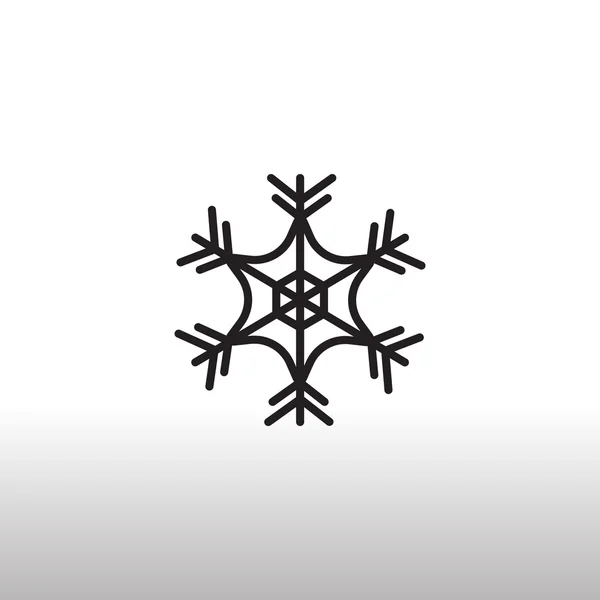 Invierno Copo de nieve icono — Vector de stock