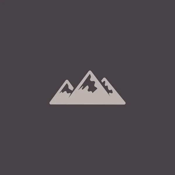 Montañas icono de senderismo — Vector de stock