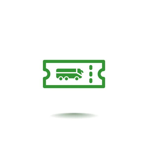 Bus ticket pictogram — Stockvector