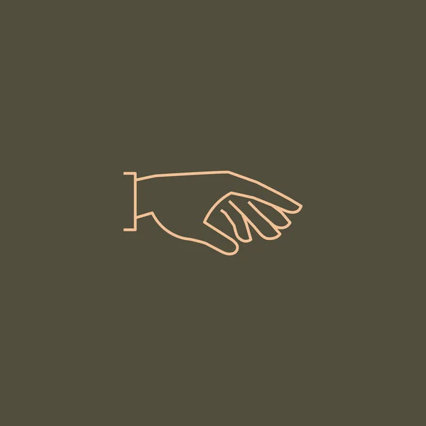 Empty holding hand icon — Stock Vector