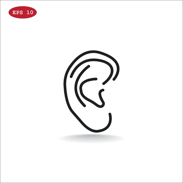 Human ear sign icon — Stock Vector