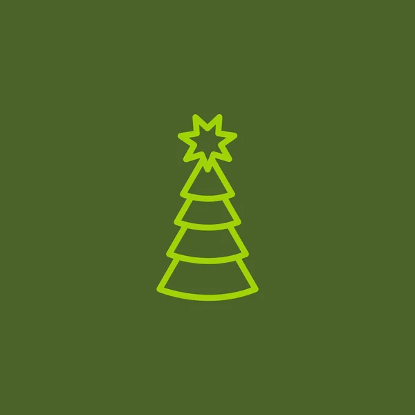 Kerstboom pictogram — Stockvector
