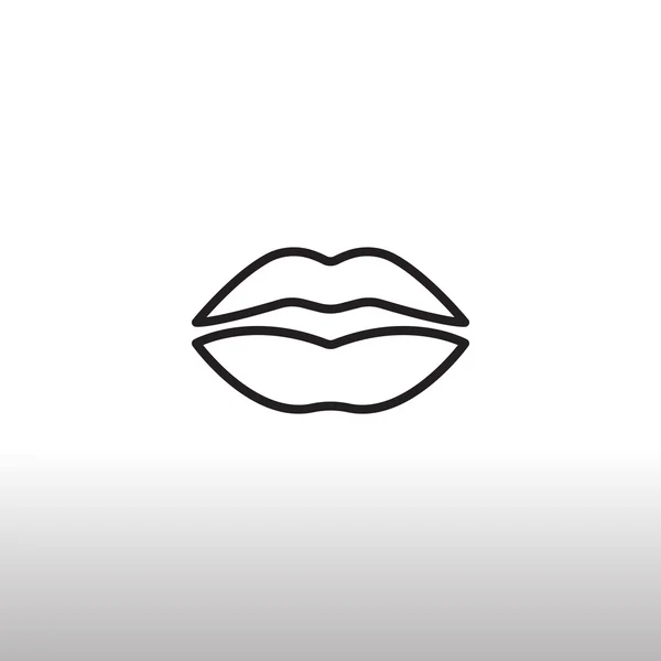 Ícone cosmético dos lábios — Vetor de Stock