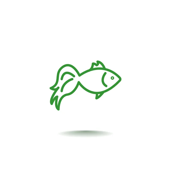 Fisch-Haustier-Symbol — Stockvektor