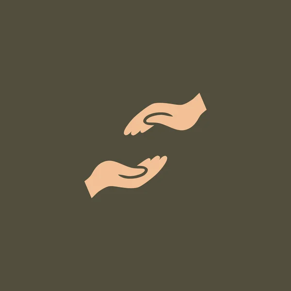 Prázdné držení rukou ikona — Stockový vektor