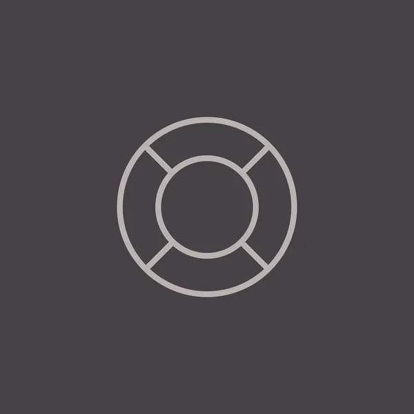 Pomoci záchranný kruh ikonu — Stockový vektor