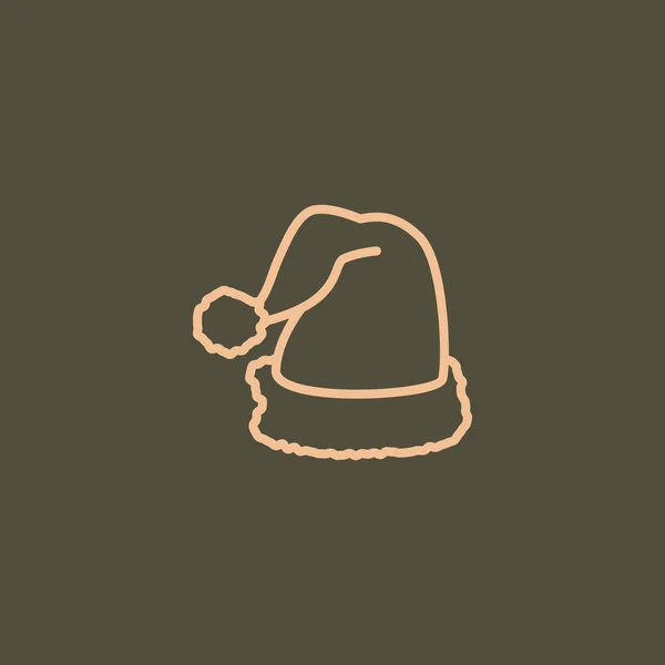 Christmas Santa Claus hat icon — Stock Vector