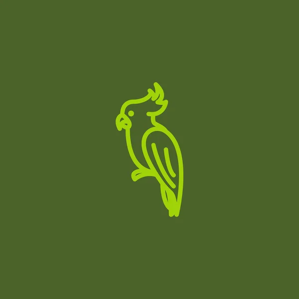 Ikona papouška — Stockový vektor