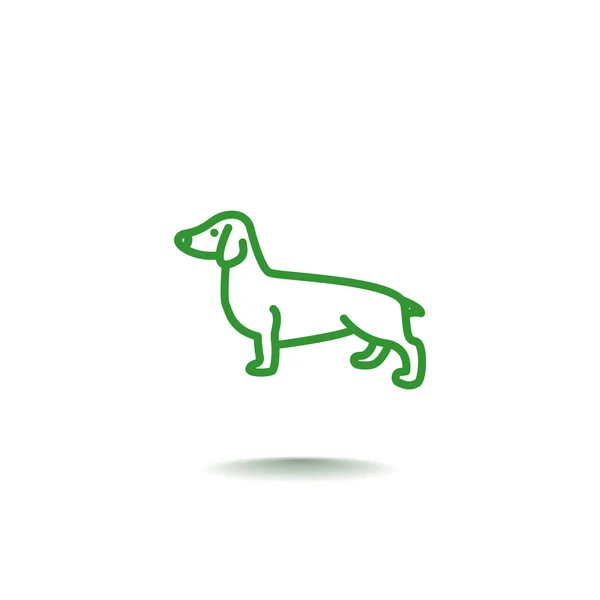 Dachshund icona del cane — Vettoriale Stock