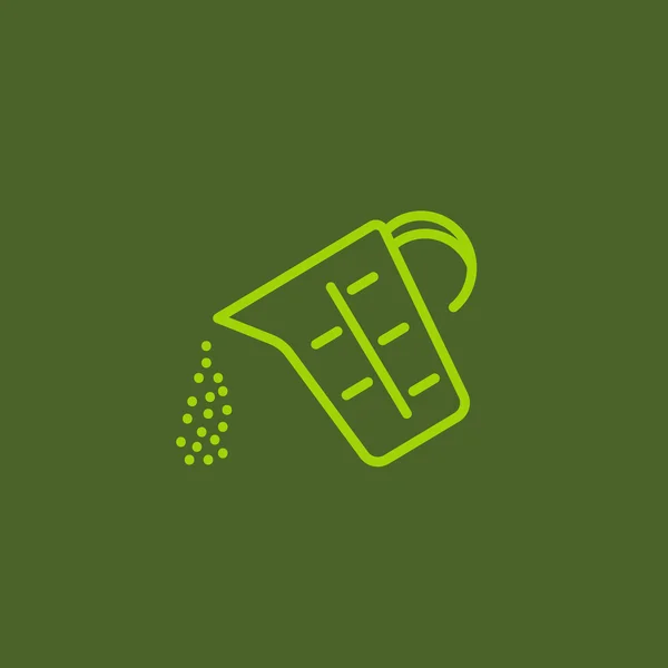 Keuken maatregel cup pictogram — Stockvector