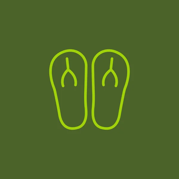 Summer flip-flops icon — Stock Vector