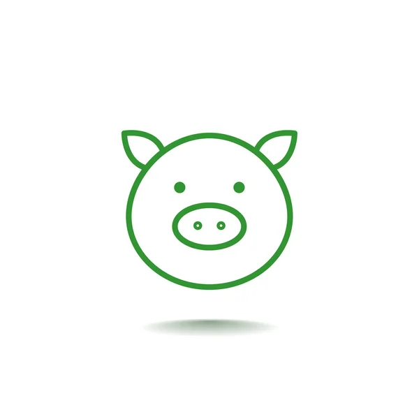 Porc, icône de porc — Image vectorielle