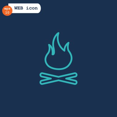 kamp ateşi, şenlik ateşi simgesi