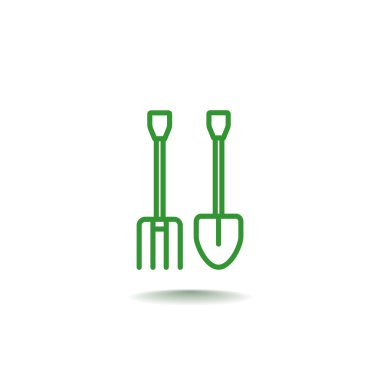 Spade ve dirgen araçlar simgesi