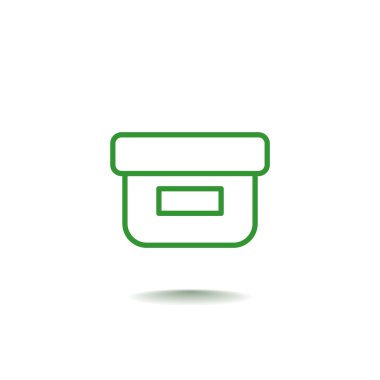 Kağıt gıda konteyner simgesi