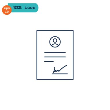 Sözleşmeli Düz Simge. 