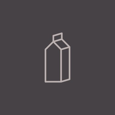 Süt simgesi için ambalaj kapsayıcı