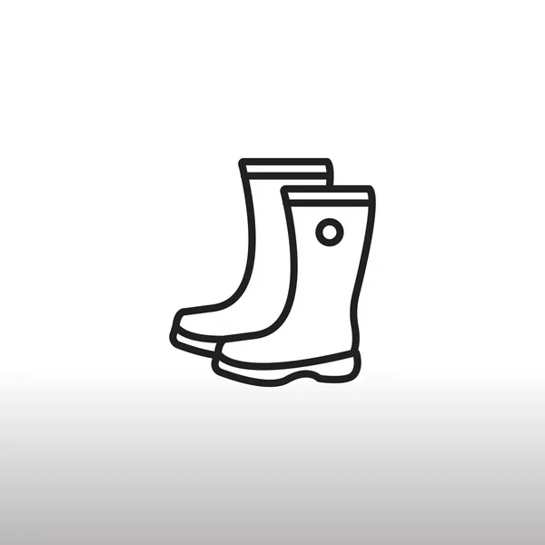 Ícone de botas de borracha — Vetor de Stock