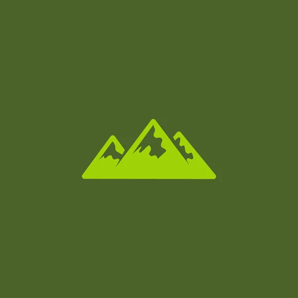 Montañas, icono de senderismo — Vector de stock