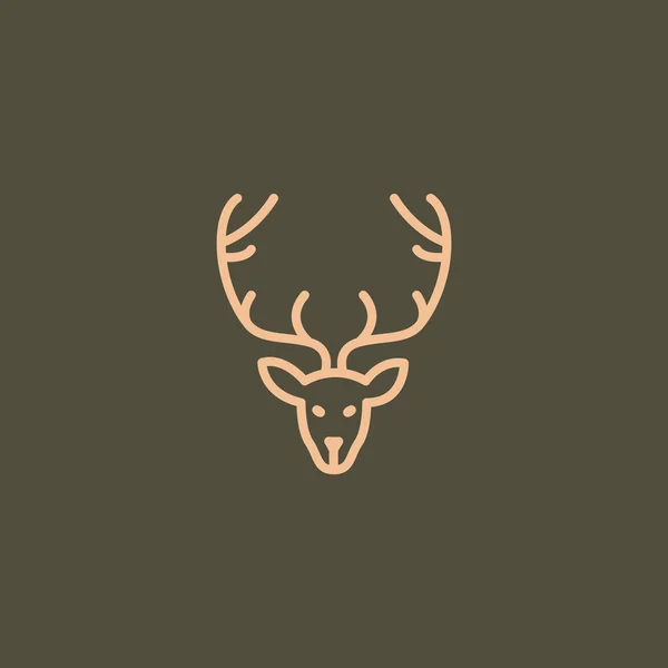 Deer head icon — Stock Vector