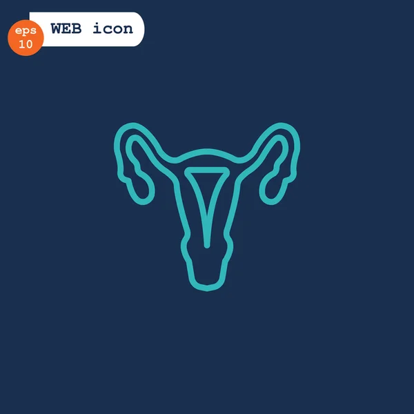 Pictogram van het vrouwelijke voortplantingsstelsel — Stockvector