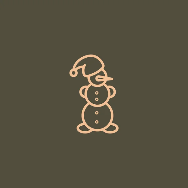 Christmas snögubbe ikonen — Stock vektor