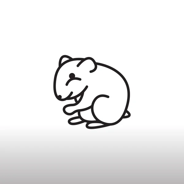 Icône animal hamster — Image vectorielle