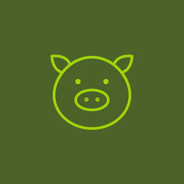 Porc, icône de porc — Image vectorielle