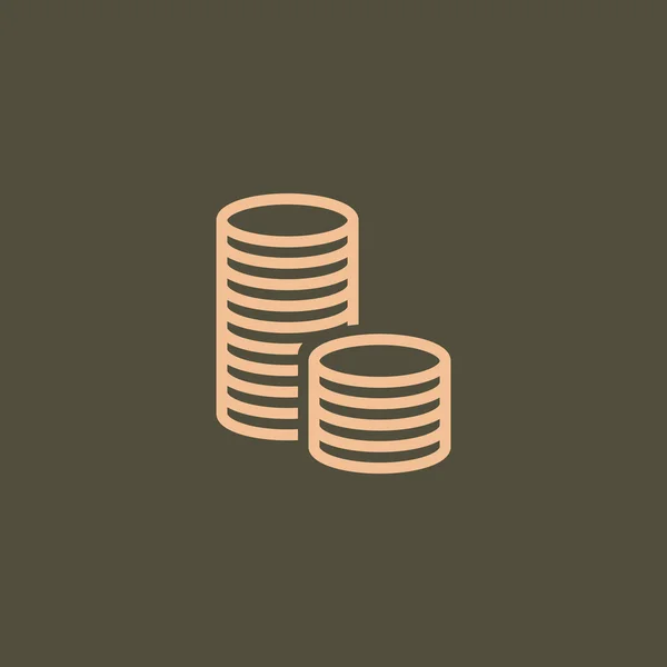 Ikonen för penningmynt — Stock vektor