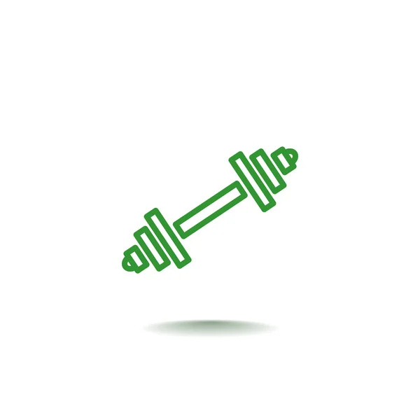 Gym fitness haltère icône — Image vectorielle