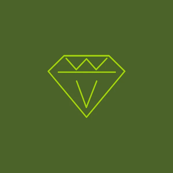 Icono de gema de diamante — Vector de stock