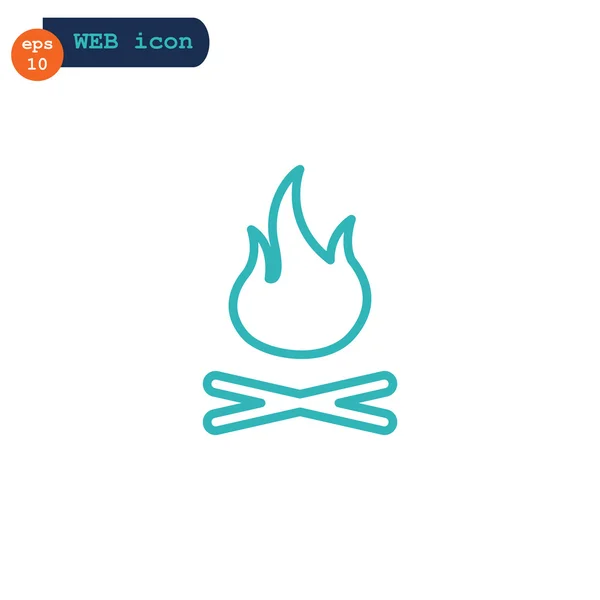 Campfire, bonfire icon — Stock Vector